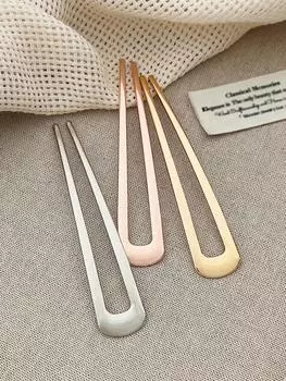 3 шт. Простые французские U-образные заколки для волос для женщин, палочки для волос, элегантные аксессуары для волос, металлические шпильки, идеально подходят для пучков и французской ракушки