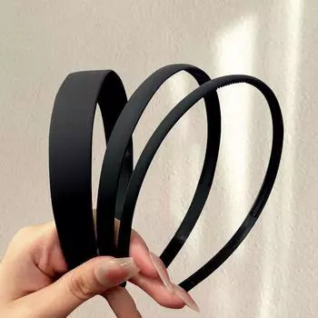 3 шт. Простые резинки для волос для женщин и мужчин, матовая повязка на голову, многостильная, для умывания, однотонный обруч для волос, аксессуары для волос для девочек, головной убор