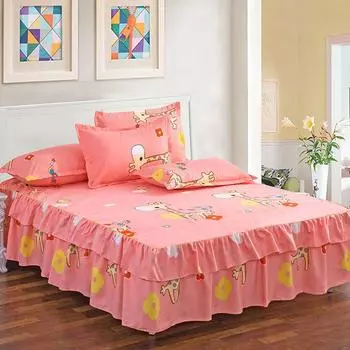 3 шт. простыня, кружевная юбка, эластичное двуспальное покрывало с наволочками, наматрасник, комплект постельного белья, эластичная простыня королевского размера 120X200cm