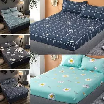 3 шт. простыня с 2 шт. наволочками, наматрасниками, простынями с принтом, хлопковыми дышащими простынями, постельными принадлежностями 90 X 200cm 3PCS