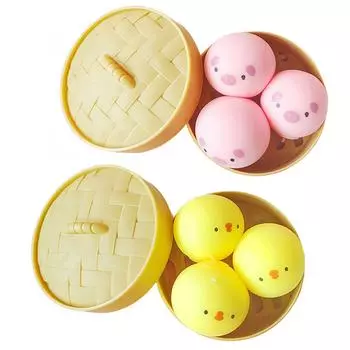 3 шт. противотревожный, стрессовый, надувной мяч, мягкий, упругий, антистрессовый мяч, игрушки, новинка для детей-аутистов, для пасхальной корзины pig