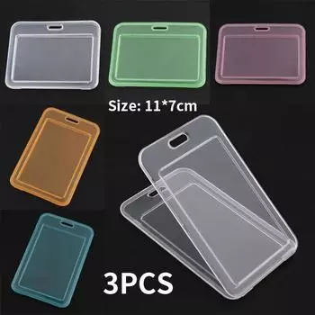 3 шт., прозрачная крышка для карт, для женщин и мужчин, студенческая автобусная карта, выдвижной держатель для бейджа, бизнес-кредитные карты, банковская ID-карта-50 3pcs