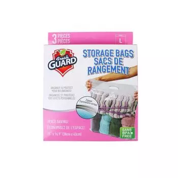 3 шт. прозрачная сумка для хранения одежды, пыленепроницаемая, большая вместительная сумка, утолщенная и прочная самозапечатывающаяся сумка для хранения 3pcs розовый