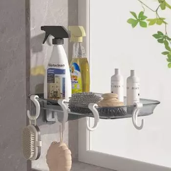 3 шт. Прозрачная сушилка для кухонных полотенец без сверления, полка для тряпок, полка для хранения кранов для раковины, ванная комната Style-B