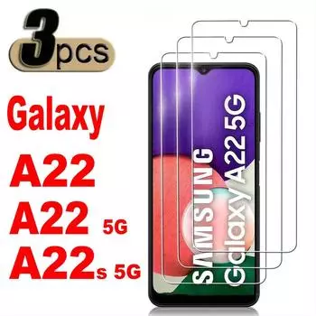 3 шт. прозрачное закаленное стекло для Samsung Galaxy A22s 5G A22 5G Защитная пленка для экрана Samsung Galaxy A22 4G Защитная пленка для стекла For Galaxy A22S 5G чистый