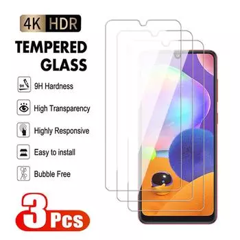 3 шт. прозрачное закаленное стекло для Samsung Galaxy M11 M21 M31 M51 Защитная пленка для экрана A11 A21 A31 A41 A51 A71 A01 For Samsung A12 чистый