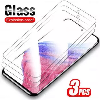 3 шт. прозрачное защитное стекло для Samsung Galaxy A 12 13 22 23 31 32 33 41 42 43 51 52 52S 53 03 03S M 22 закаленное стекло Защитные очки для экрана