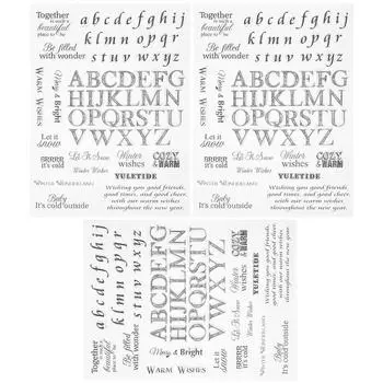 3 шт. прозрачные штампы с английским алфавитом для поделок для альбома-открытки