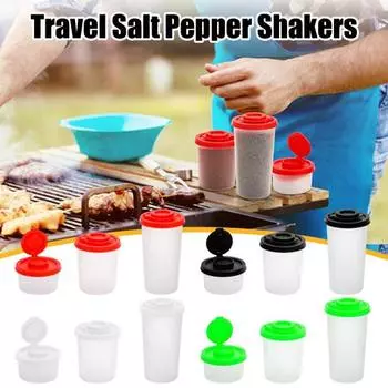 3 шт. прозрачные солонки, перечницы, набор, влагостойкая банка для специй, бутылка для приправы для кемпинга, пикника белый