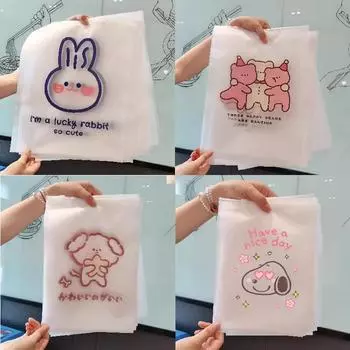 3 шт., прозрачные сумки для хранения, водонепроницаемые отдельные сумки из ЭВА для путешествий, милый мультяшный медведь, кролик, одежда, обувь, нижнее белье, сумки-органайзеры 20*28cm