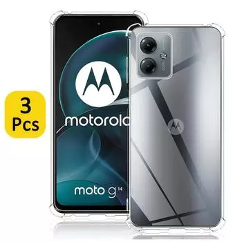 3 шт. прозрачный чехол для Motorola Moto G14 G54 G84 5G G23 G53 G73 толстый противоударный мягкий силиконовый чехол для телефона Moto G13 Moto G53