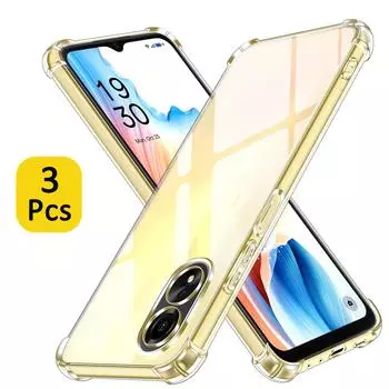 3 шт. прозрачный чехол для Oppo A38 4G A18 A79 5G A78 5G A58 A57s A96 4G толстый противоударный мягкий силиконовый чехол для телефона Oppo A98 5G Oppo A72