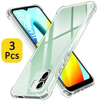 3 шт. Прозрачный чехол для Xiaomi Redmi A1 A2 Plus A1 Plus Толстый противоударный мягкий силиконовый чехол для телефона Redmi A2 Redmi A1 Plus