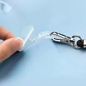 3 шт. прозрачный ремешок для мобильного телефона, патч, сменный фиксированный корпус для карты, подвеска с отверстием для ремешка as the picture