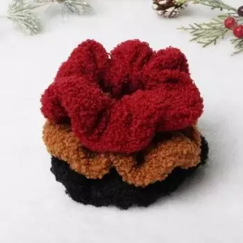 3 шт. Пушистые эластичные резинки для волос для женщин и девочек, мягкие резинки для волос «Тедди», держатель для хвостика, резинка для волос, аксессуары для волос