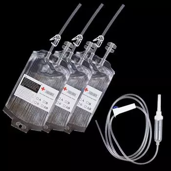 3 шт., ПВХ пакеты с кровью вампира, 400 мл, многоразовые пакеты для сока, энергетического напитка, сумка для Хэллоуина, украшения для косплея, страшные реквизиты 3pcs set