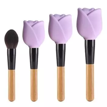 3 шт. пылезащитный защитный чехол для кистей для макияжа, защитный колпачок для щетины косметической кисти для женщин красный