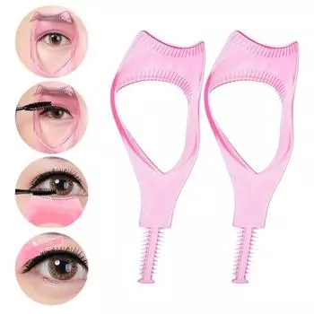 3 шт. Расческа для ресниц, ручная, против грязных век, легко моется, подходит для формы глаз, 3-в-1, трехмерная, искусственная кристальная щеточка для ресниц, женская поставка розовый