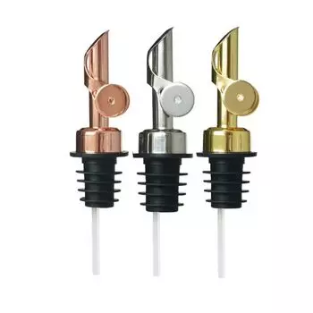 3 шт., разливочные устройства для бутылок для ликера из нержавеющей стали, автоматический флип-топ, пробка для вина, уксуса 3pcs golden