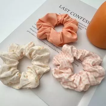 3 шт. Резинки для волос для девочек-подростков, аксессуары для волос, милые резинки для волос с цветочным узором и мишками, эластичные резинки для волос с мультяшным рисунком