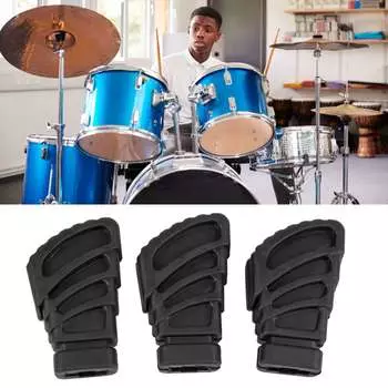 3 шт., резиновые ножки для барабана, малый барабан, оборудование, сиденья, подставка для тарелок, кронштейн, стойка, подушечки, сменные детали для перкуссии, черный WC10/W11