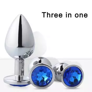 3 шт. роскошные ювелирные изделия Фетиш Металл Анальная Анальная пробка Фэнтези Секс Ограничения Бондаж SM Анальная стимуляция