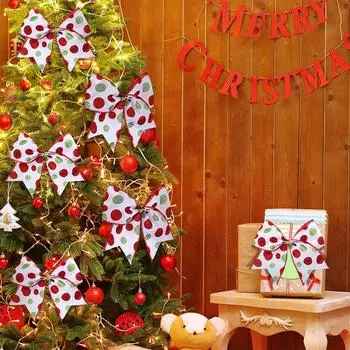 3 шт. Рождественская лента с блестками, волнообразная точка, домашняя вечеринка, креативный рождественский бант, украшение своими руками, аксессуары 2024 хаки