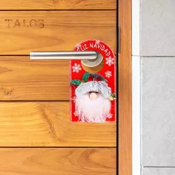 3 шт. рождественские дверные ручки подвесные украшения милый Санта-Клаус снеговик лось фетровые украшения веселое Рождество внутренние дверные ручки знаки для дома и отеля D