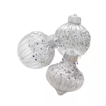 3 шт. Рождественские елочные украшения, шары, 8 см, рождественские украшения, декоративные подвесные безделушки