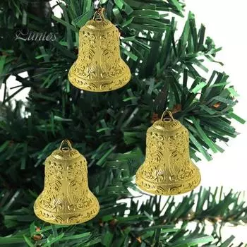 3 шт. Рождественские колокольчики, винтажные деревенские колокольчики, декоративные пластиковые колокольчики в виде оленей для украшения венка S