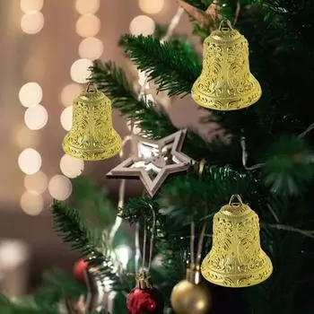 3 шт. Рождественские колокольчики, винтажные деревенские колокольчики, декоративные пластиковые подвесные колокольчики в виде оленей S