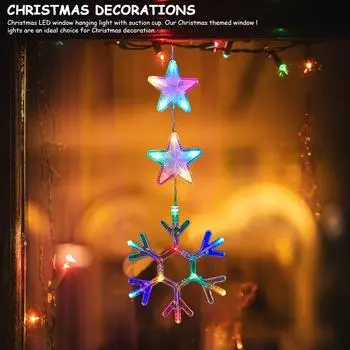 3 шт. рождественских занавесок, многоцветные светящиеся подвесные рождественские украшения на батарейках для украшения камина в виде рождественской елки