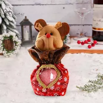 3 шт. рождественский мешок для конфет завязка на шнурке Санта снеговик олень подарок упаковка праздничные принадлежности для рождественских праздников новогодний подарок для гостей A