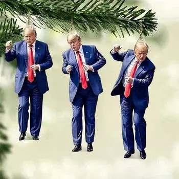 3 шт. рождественское украшение Трамп 2D акриловая шапка Санты подвеска Трамп сзади автомобиля A