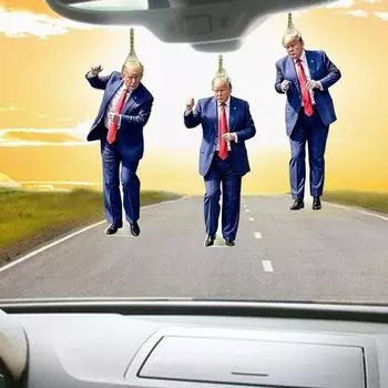 3 шт. рождественское украшение Трампа 2D акриловая шапка Санты подвеска Трампа на зеркало заднего вида автомобиля украшение на рождественскую елку подарок для сторонников