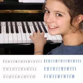 3 шт. Руководство по нотам для начинающих с прозрачной коробкой для хранения Портативная складная съемная 88-клавишная полноразмерная детская обучающая силиконовая фортепианная клавиатура Музыка черный белый