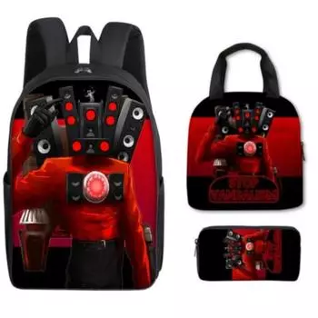 3 шт. Рюкзаки для туалета, рюкзаки для школьников, детские сумки для ланча, сумки для карандашей, рюкзаки с героями мультфильмов, наплечные сумки