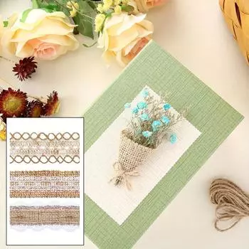 3 шт. рулонов ленты для галстука из мешковины для поделок, свадебных рождественских украшений, упаковки подарков и т. д., 2 м/78 дюймов в рулоне 3pcs