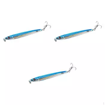 3 шт. рыболовные приманки свимбейты с крючком 3D реалистичные джиги приманки для форели синий