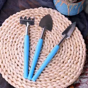 3 шт. садовая лопата с нескользящей ручкой, антикоррозийная высокоэффективная компактная мини-садовая лопата для рассады, набор инструментов, аксессуары для дома чёрный