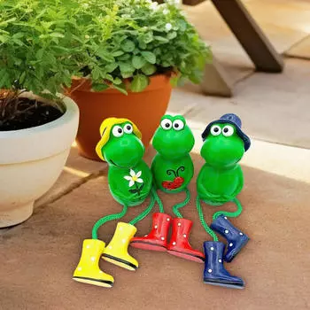 3 шт. Садовая лягушка, статуэтка, фигурки, украшения из смолы, поделки для патио, балкона