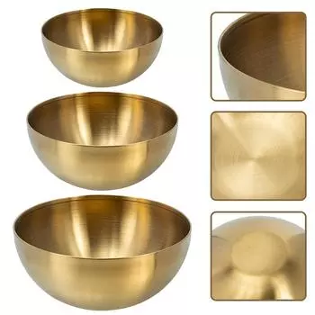 3 шт. Салатница пищевые аксессуары бытовая лапша декоративная овощная нержавеющая сталь смешивание ежедневная сервировка многоразовая