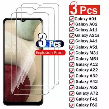 3 шт. Samsung A22 5G Защитная пленка для экрана для Samsung Galaxy S21 S21 Plus S21 Ultra S20FE Твердость 9H Закаленное стекло Защитная пленка для экрана