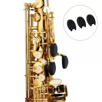 3 шт. саксофон, силиконовые подставки для большого пальца, подушечки для клавиш, инструменты для сопрано, альт, тенор-саксофона, защита пальцев