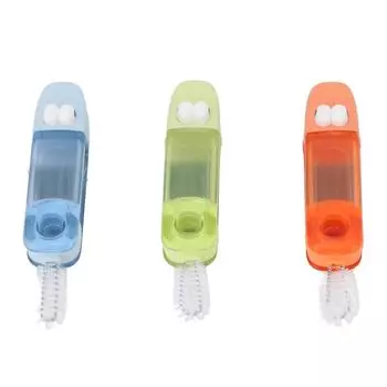 3 шт., щетка для очистки зазоров в бутылках, вращающаяся многофункциональная щетка для очистки крышки чашки с водой, инструмент для домашнего комплекта