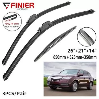 3 шт. щетки стеклоочистителя для ACURA MDX 2007-2016 26 21 14 подходят для переднего лобового стекла, щетки для окон, резак, аксессуары 2009 2010 2011 2012 2013 2014