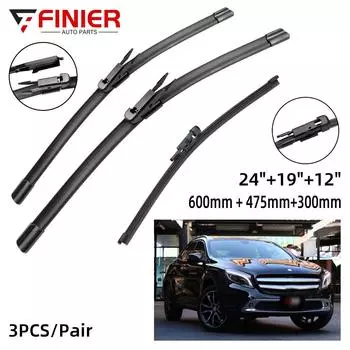 3 шт. щетки стеклоочистителя для Benz GLA-Class X156 2013-2015 24 19 12 подходят для переднего лобового стекла, щетки для окон, резак, аксессуары 2013 2014 2015
