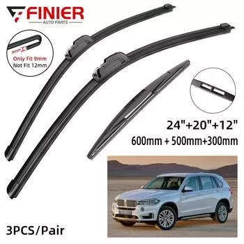 3 шт. щетки стеклоочистителя для BMW X5 F15 2013-2018 24 20 12 подходят для переднего лобового стекла, щетки для окон, резак, аксессуары 2013 2014 2015 2016 2017 2018