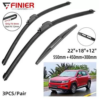 3 шт. щетки стеклоочистителя для CHANA CS35 CS35 plus 2012-2022 22 18 12 подходят для переднего лобового стекла, щетки для окон, резак, аксессуары