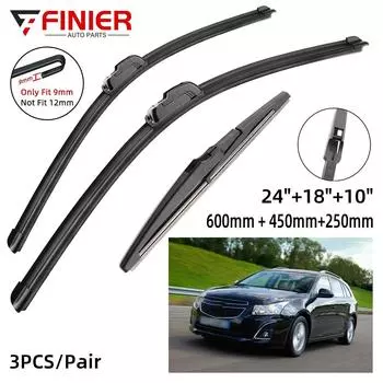 3 шт. щетки стеклоочистителя для Chevrolet Cruze Estate Wagon J300 2012-2015 24 18 10 подходят для переднего лобового стекла, щетки для окон, резак, аксессуары